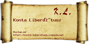 Konta Liberátusz névjegykártya